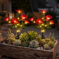 thumbnail image 6 of Rirool Solar Orchid Flower Garden Stake Lights, 7 Heads Warm White Solar Lights Outdoor Waterproof, Decorative Lights for Yard Lawn Patio Pathway, Red 2 Pack, 6 of 8