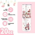 thumbnail image 4 of 20 Oz Snowman Tumbler with Lid & Straw - Insulated Stainless Steel Travel Mug, Christmas Holiday Water Bottle - Ideal Winter Gift for Men and Women, 4 of 6