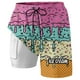 thumbnail image 3 of WILLBEST Pantalones Cortos Deportivos para Hombre, para Fiestas de Verano En La Piscina y Playa, Bañador de Doble Capa con Estampado de Hielo Derretido para Días de Playa y Uso Cómodo., 3 of 3