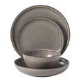 thumbnail image 3 of Gibson Elite Beckett Stoneware Reactive Glaze 16 Piece (Service for 4) Plates and Bowls Dinnerware Set - Grey, 3 of 13