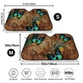 thumbnail image 3 of Uemuo Vintage Butterfly Green Pattern Accordion Car Windshield Sun Shade, Foldable Reflective Sun Visor for Car, Reflector Windshield Sunshade-Medium, 3 of 7