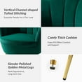 thumbnail image 6 of Seashell Upholstery Barrel Chairs Set of 2 Velvet Lounge Armchairs Gold Legs Home Living Room Bedroom, 6 of 9