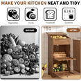 thumbnail image 6 of Onion and Potato Storage Bin Wood, Fruit and Vegetable Storage Box, Decorative Pantry Cabinet for Snack, Magnetic Flip-top, 6 of 8