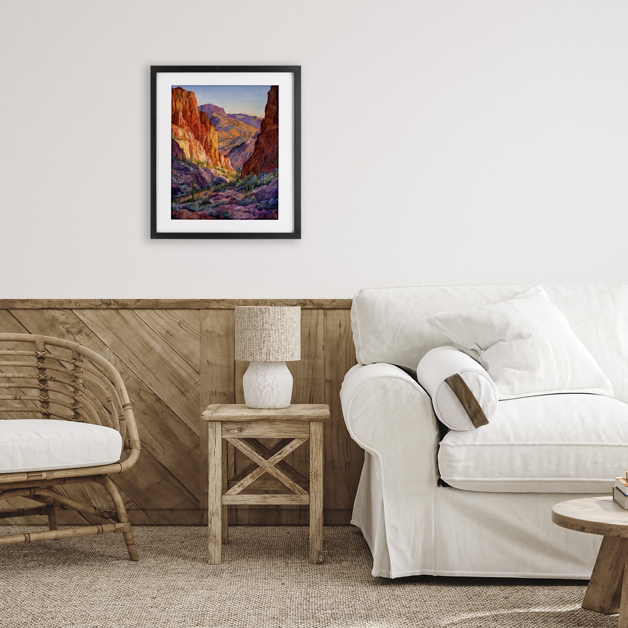Stupell Industries Western Colors Canyon Black Framed Print Under Glass, design by Franklyn Gregory