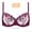 Amaranth Purple, variant on Women's Sexy Lace Sheer Bra Demi Mesh Balconette See Through Unlined Underwire with Silicone Nipple,Blue-purple,36DD