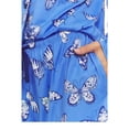 thumbnail image 5 of Flora By Flora Nikrooz Notch Collar Long Sleeve With Shorts Pajamas (Blue Butterfly, XXL), 5 of 5
