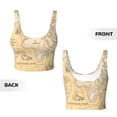thumbnail image 6 of Uemuo World Map Pattern Women's Sports Bra - High Impact Support, Breathable, and Comfortable Athletic Bra for Running, Yoga, and Workouts, 6 of 9
