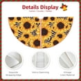 thumbnail image 3 of Sikiie Artistic Zebra Print Sunflower Nativity Christmas Tree Skirt, Jesus Christian Winter Holiday Tree Mat Decoration(30-48IN)36", 3 of 6