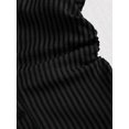 thumbnail image 4 of Black Striped Short Sleeve Shirt Dress With Collar And Button Front, Fit & Flare Silhouette For Summer, 4 of 8
