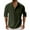 Army Green, variant on Haoxianjian Compression Shirt Men Shirts For Teens Mens Fashion Solid Turndown Collar Half Cardigan Casual Top Shirt Button Tops Comfortable Sweatshirt For Men