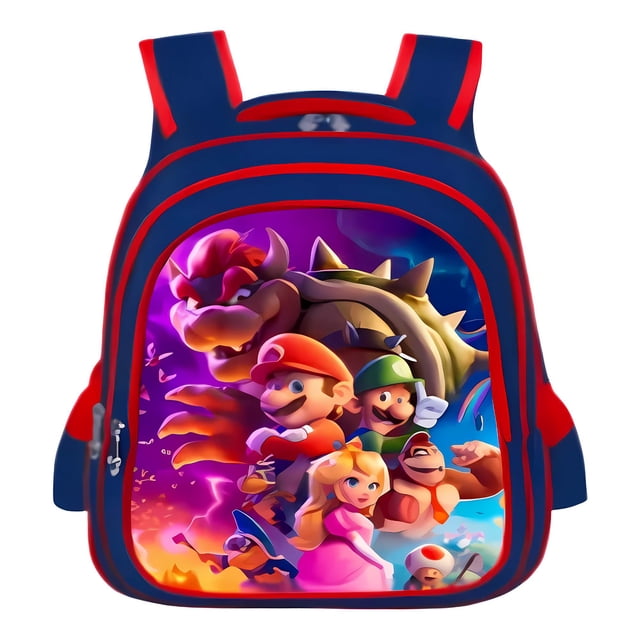Morral Mochila Escolar de Mario Bros, Mochila Lenticular 3d Juvenil