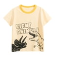 thumbnail image 1 of Hiiyo T-Shirt à Manches Courtes Dinosaure Dessin Animé pour Garçons T-Shirt Col Rond Décontracté, 1 of 8