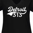 thumbnail image 4 of Inktastic Detroit 313 Women's Plus Size V-Neck T-Shirt, 4 of 5
