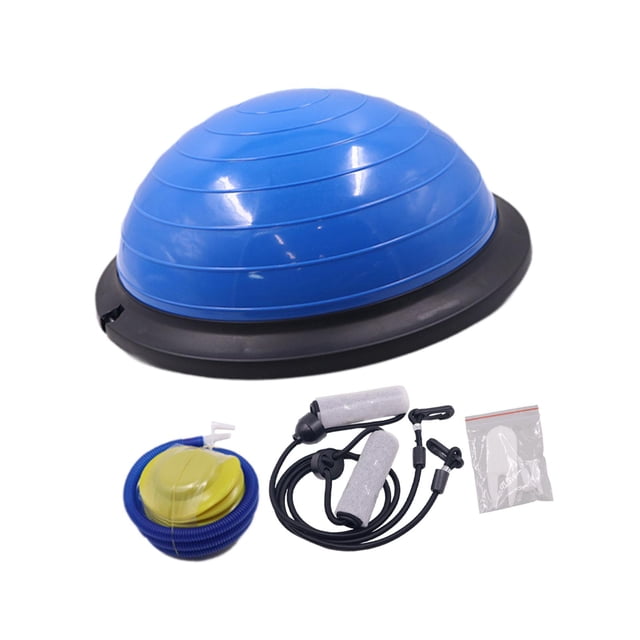 Pelota de equilibrio,Pelota de equilibrio de media altura para ejercicio con superficie antideslizante,Pelota de ejercicios de equilibrio de 46 cm de diámetro,Equipo de entrenamiento de Azul