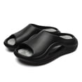 thumbnail image 6 of KIJBLAE Couples Matching Thick Sole Non Slip Slide Slippers, Soft Indoor Outdoor Beach Pool Shower Casual Sandals Black 40-41, 6 of 9