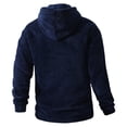 thumbnail image 2 of MHFRRA Sudadera con Capucha y Cuello Alto para Hombre, de Color Liso, de Invierno, con Media Cremallera, Informal, Holgada, de Tendencia Empresarial, Deportiva Azul, 2 of 7