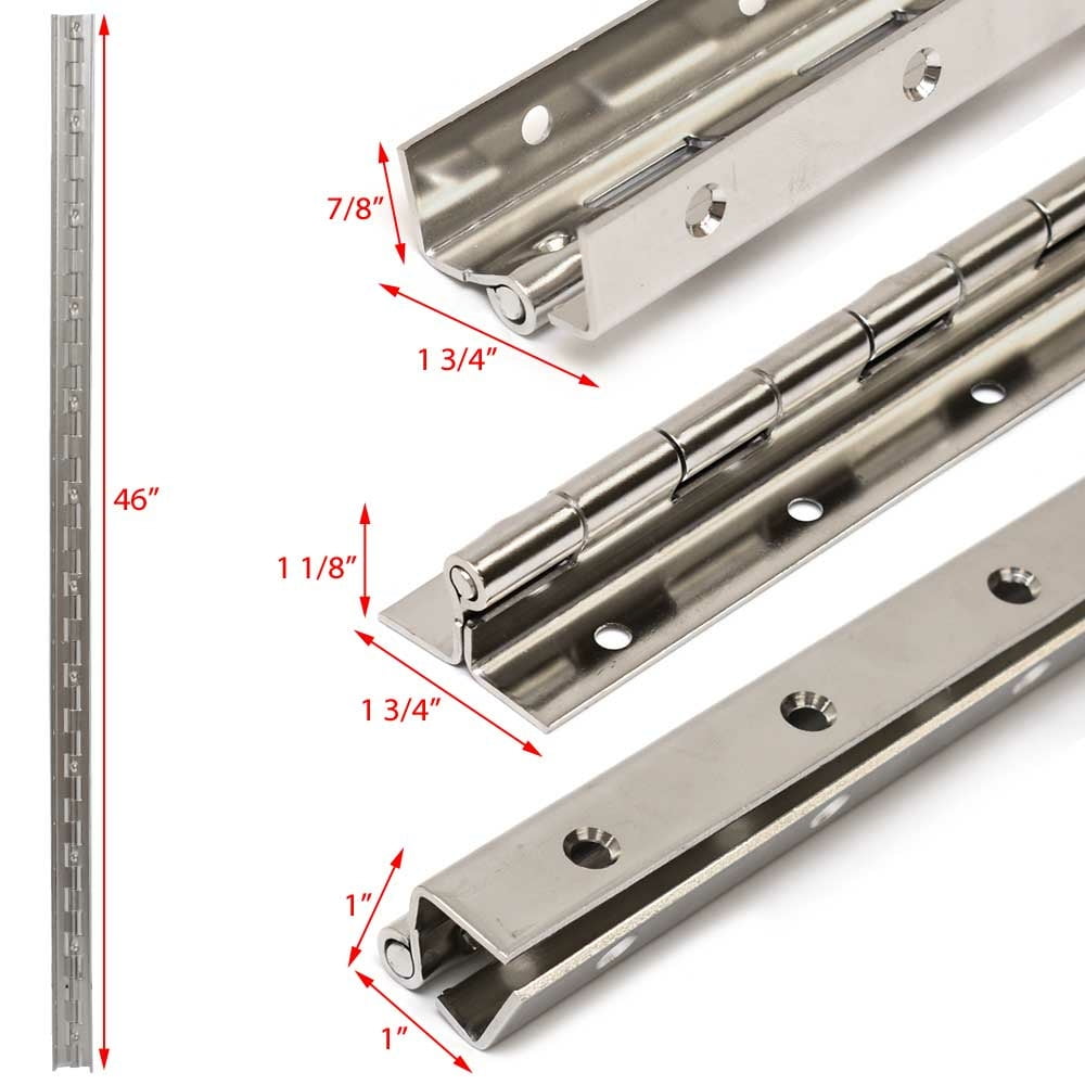MasterCraft Boat Double Offset Piano Hinge 562254 | 46 Inch SS