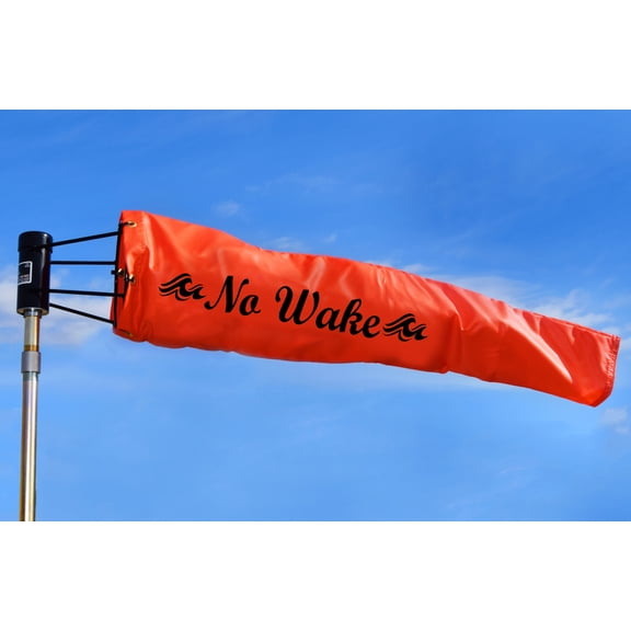 Airport Windsock Corporation 8" x 36" Orange Windsock and 8" Ball Bearing Frame- Boater Gift- No Wake