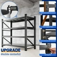 thumbnail image 3 of MIIIKO 68" W Storage Shelves,7500LBS Metal Garage Storage Shelving,Heavy Duty Adjustable Unit Storage Shelves for Warehouse,Basement,68" W x 24" D x 63" H,Black, 3 of 8