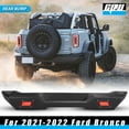 thumbnail image 3 of CPW Front + Rear Bumper For 2021 2022 Ford Bronco w/LED Lights Heavy Duty Steel Black, 3 of 13