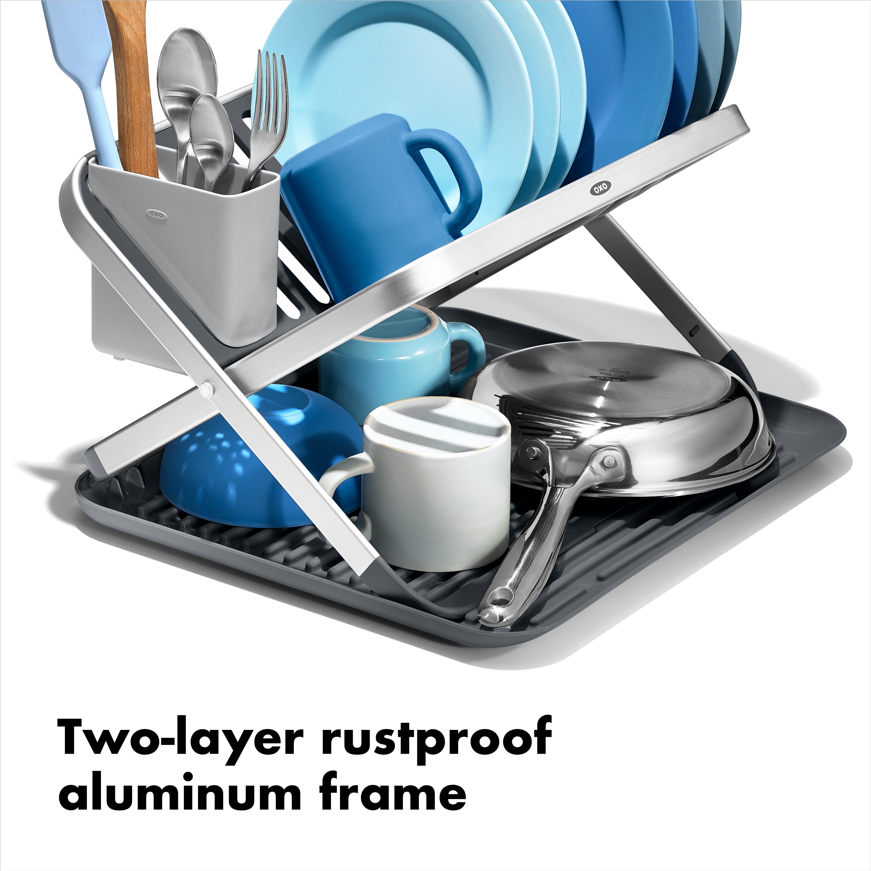 OXO Aluminum Folding Dish Rack
