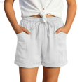 thumbnail image 2 of Liyamei Girls Casual Shorts with Drawstring and Pockets for Summer Play Size 4-17,White, 2 of 7