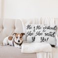 thumbnail image 4 of Ambesonne Saying Throw Pillow Cover 2 Pack, Wedding Engagement, 24", Black and White, 4 of 7