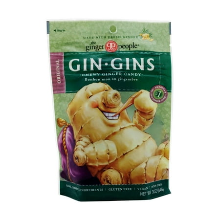 - Pack of 2 - Gin Gins Chewy Ginger Candy, 3 oz