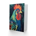 thumbnail image 2 of Rooster Hen Chicken Vibrant Bold Bright Cockerel for Him or Her Man Woman Birthday Thank You Congratulations Blank Art Greeting Card, 2 of 3