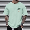thumbnail image 1 of Tops para hombre, blusas y camisas de cuello redondo y manga corta para hombre, blusas casuales de cuello redondo con estampado de moda para hombre, blusas de cuello redondo y manga corta para hombre., 1 of 4