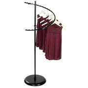 SSWBasics Sleek Black Spiral Clothing Rack - 29 Ball Retail Clothing Display Stand - 63"H - Boutique Garment and Accessories Display - Stylish Clothing Display Racks for Retail Stores