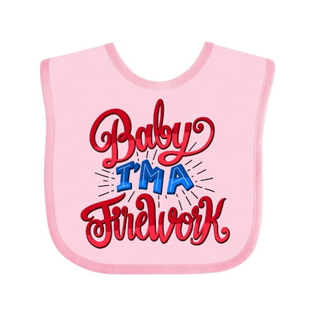 

Inktastic Baby Im a Firework Hand Lettered Gift Baby Boy or Baby Girl Bib