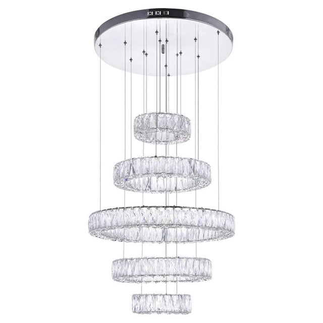 CWI Lighting Madeline Lustre LED avec Finition Chrome