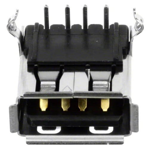 Pack of 2   UE27AC54100   Connector Receptacle USB-A (USB TYPE-A) USB 2.0 4 Position Through Hole, Right Angle : RoHS