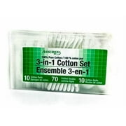 3-in-1 Cotton Set - Cotton Pads, Swabs & Balls