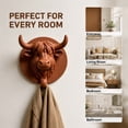 thumbnail image 5 of ZhangC Highland Cow Head Wall Hook, 3 Inch Decorative Plastic Coat Hook, Wall Mounted Organizer for Hats, Bags, Towels and Keys, Farmhouse Entryway Home Decor, 5 of 9