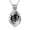 Black, variant on Flowers and Butterfly Cut Teardrop Urn Pendant Necklace for Cremation Ashes Keepsake Memorial Jewelry
