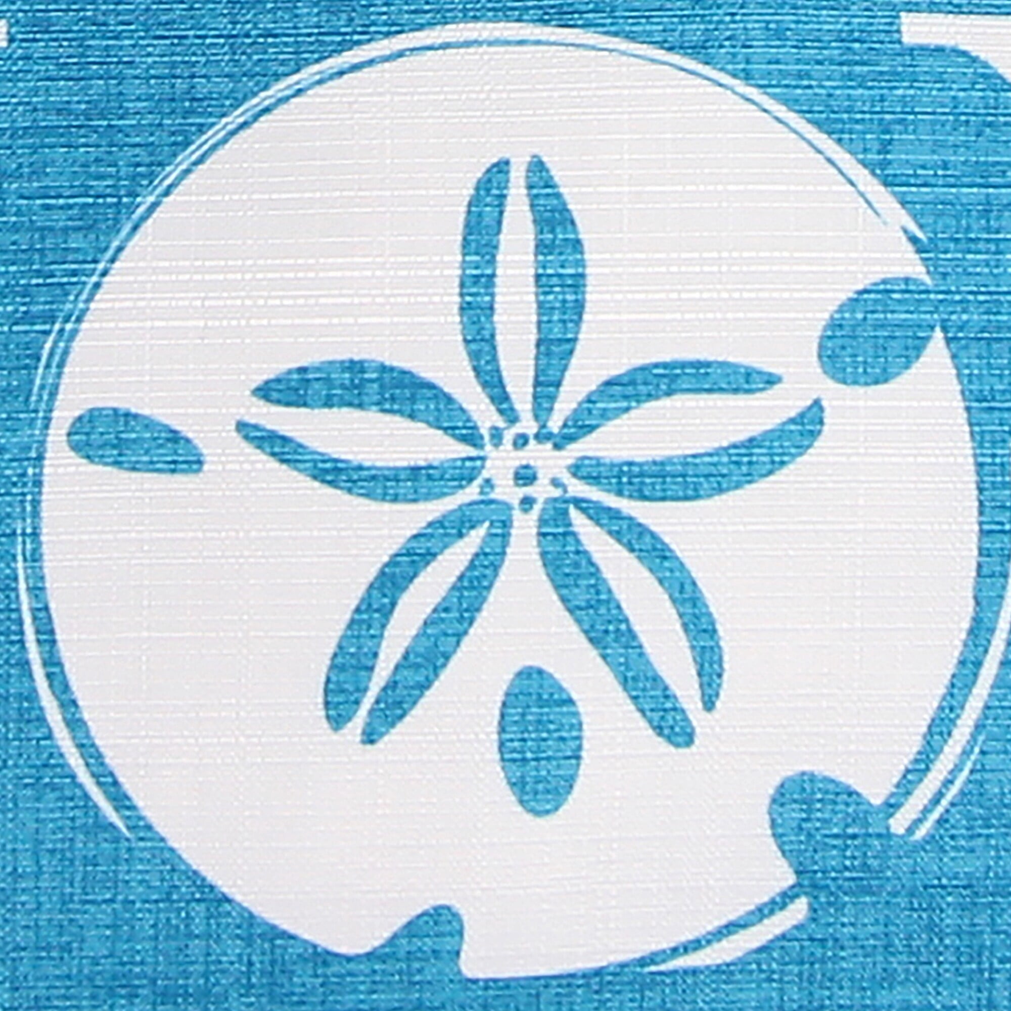Jordan Manufacturing 18" x 13" Aqua Joy Sand Dollar Holiday Rectangular Reversible Decorative Lumbar Throw Pillow with Welt
