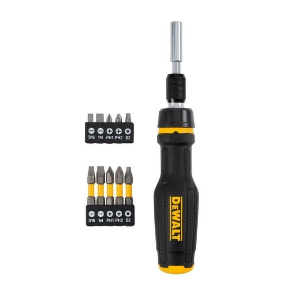 Destornillador Dewalt Maxfit telescópico Multi Bit, 10 unidades