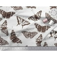 thumbnail image 3 of Soimoi White Heavy Canvas Fabric Butterflies Butterfly Printed Fabric 1 Yard 58 Inch Wide, 3 of 3