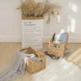 thumbnail image 3 of ICHUDAN Water Hyacinth Storage Baskets, Rectangular Wicker Baskets with Built-in Handles, Medium, 13 x 8.4 x 7.1 , 2-Pack, 3 of 9