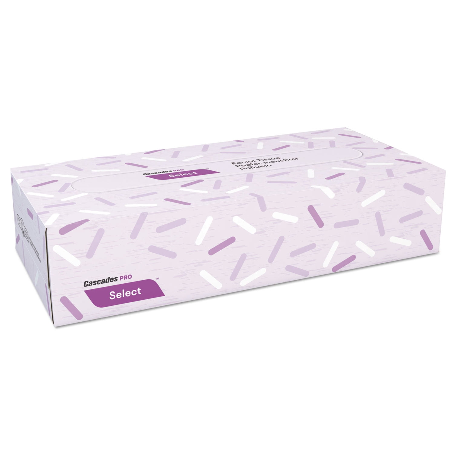 Cascades Pro Select Flat Box Facial Tissue, 2-ply, White, 100 Sheets/box, 30 Boxes/carton  Csdf950