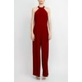 thumbnail image 5 of Women's Nina Leonard Wide-Leg Halter Jumpsuit Color: Deep Sapphire Size: X LARGE, 5 of 34