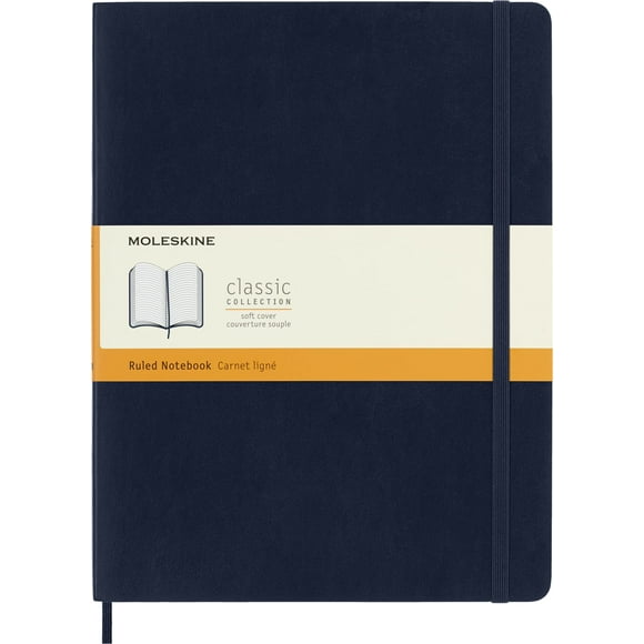 Libreta Moleskine Classic de tapa blanda XL azul zafiro