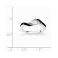thumbnail image 2 of Sterling Silver and Blk Rhod Polished Blk Cubic Zirconia Wave Ring - Size 8, 2 of 2