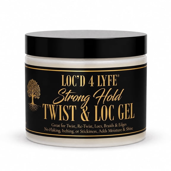 LOC’D 4 LYFE Twist & Loc Gel – 8.5oz | Strong Hold for Twists and Locs, Natural & Vegan Formula, No Buildup or Flaking, For All Hair Types