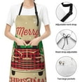 thumbnail image 4 of Kdxio Christmas Vintage Red Truck Apron with Pockets Adjustable Kitchen Aprons for Men Women Waterproof Aprons for Cooking,Drawing,Crafting, Baking Household Cleaning, 4 of 8