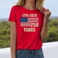 thumbnail image 2 of enyan 250 Anniversary USA Shirt Women 4th of July Shirts American Flag Tshirt Patriotic Tee Independence Day Top Tshirts for Women Watermelon Red,S, 2 of 8