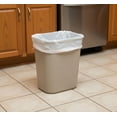 thumbnail image 3 of 7 Gallon Rectangular Plastic Wastebasket - Beige, 28 Quart Space-Saving Open Top Trash Can for Home, Office, Kitchen, Bathroom, 3 of 5
