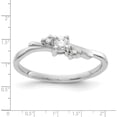 thumbnail image 5 of 14k White Gold Polished AA Diamond ring - Ring Size 6.0 Natural Diamonds - 1.5gm, 5 of 8